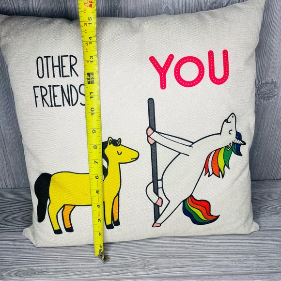 Unique unicorn pillow and cover pole dancing unicorn and horse friendship pillow - Picture 4 of 5